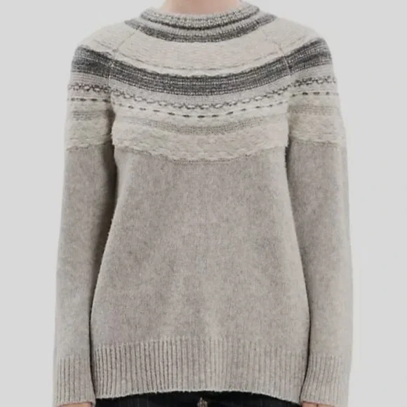 Theory gray Fair Isle wool sweater - Medium - Picture 2 of 5